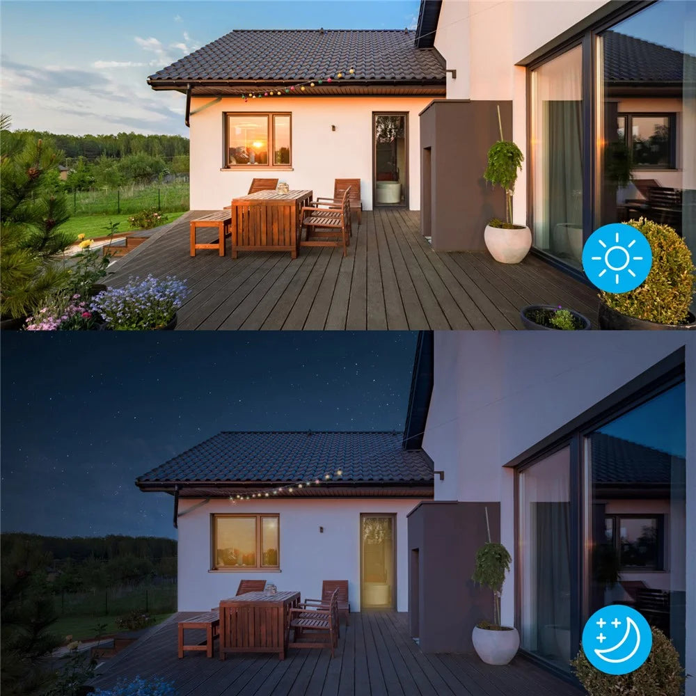 ZOSI WiFi Outdoor Security Camera 4MP Plug In Cam with Spotlight Sound Alarm Color Night Vision 2 Way Audio - EU Plug - 4