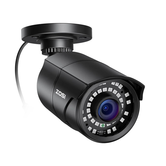 ZOSI 2MP 1080P HD-TVI CCTV Night Vision Home Security Camera, Compatible with Zosi 3K Lite Analog DVR - Black / US Plug - 1