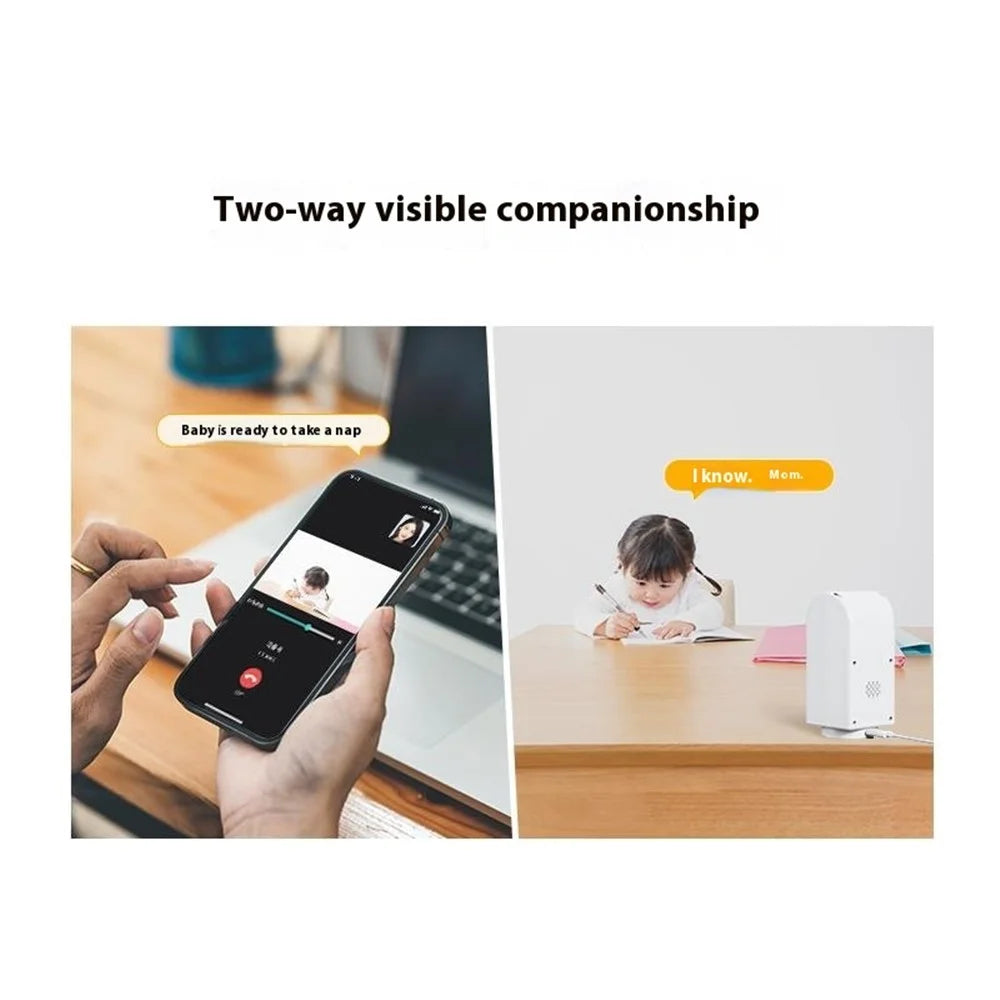 ZOSI 2.8 Inch Large Screen WiFi HD Smart Indoor Monitor Camera Two Way Audio Night Vision Security Camera - US Plug - 3