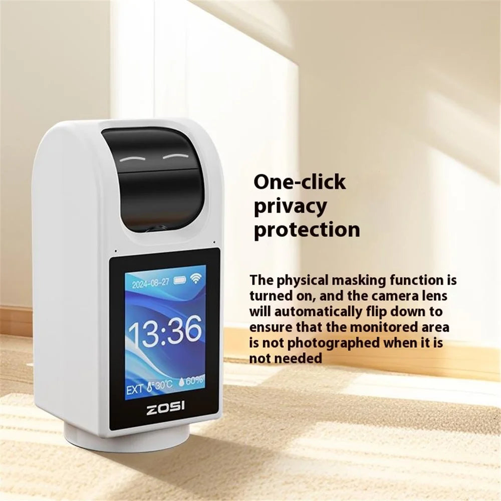 ZOSI 2.8 Inch Large Screen WiFi HD Smart Indoor Monitor Camera Two Way Audio Night Vision Security Camera - US Plug - 6