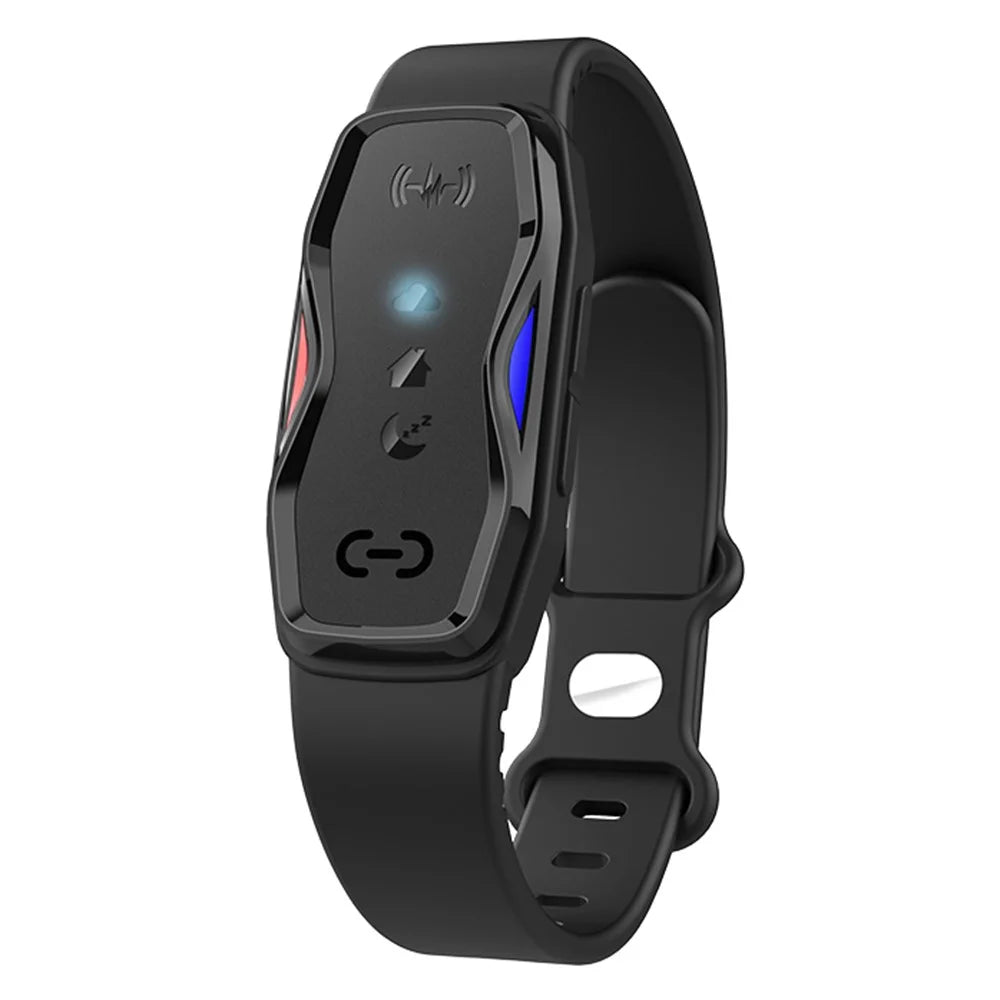 DIROSE F1 Chemical Free Ultrasonic Mosquito Repellent Bracelet Wearable Insect Repeller Wristband - Black - 1