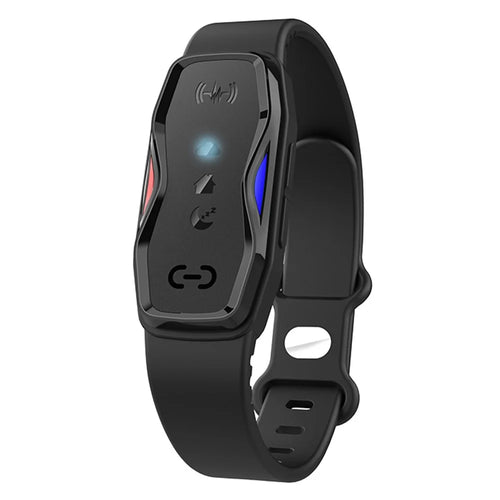 DIROSE F1 Chemical Free Ultrasonic Mosquito Repellent Bracelet Wearable Insect Repeller Wristband - Black - 1