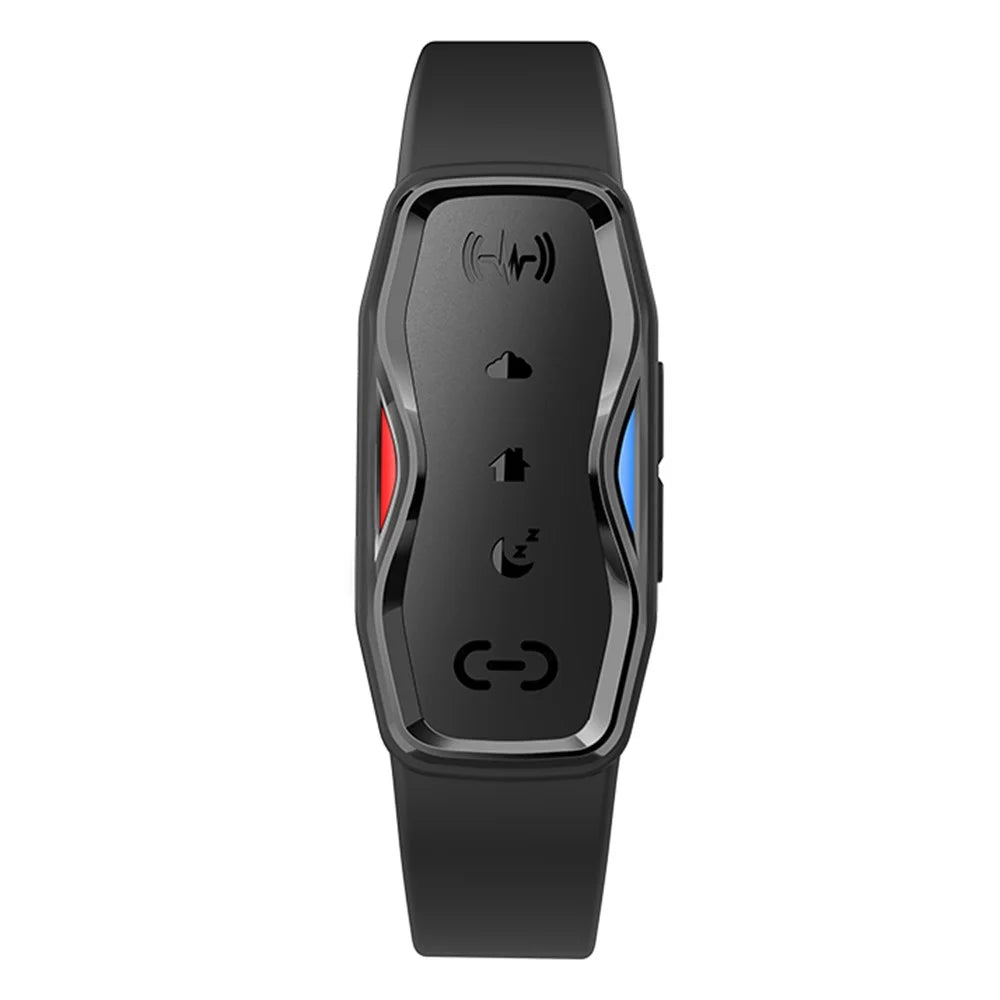 DIROSE F1 Chemical Free Ultrasonic Mosquito Repellent Bracelet Wearable Insect Repeller Wristband - Black - 2