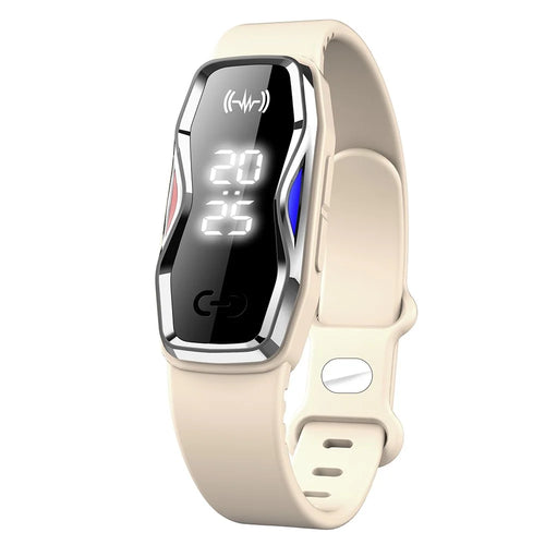 DIROSE F1 Pro Rechargeable Electronic Wristband Ultrasonic Mosquito Repellent Bracelet with Battery Display - White - 1
