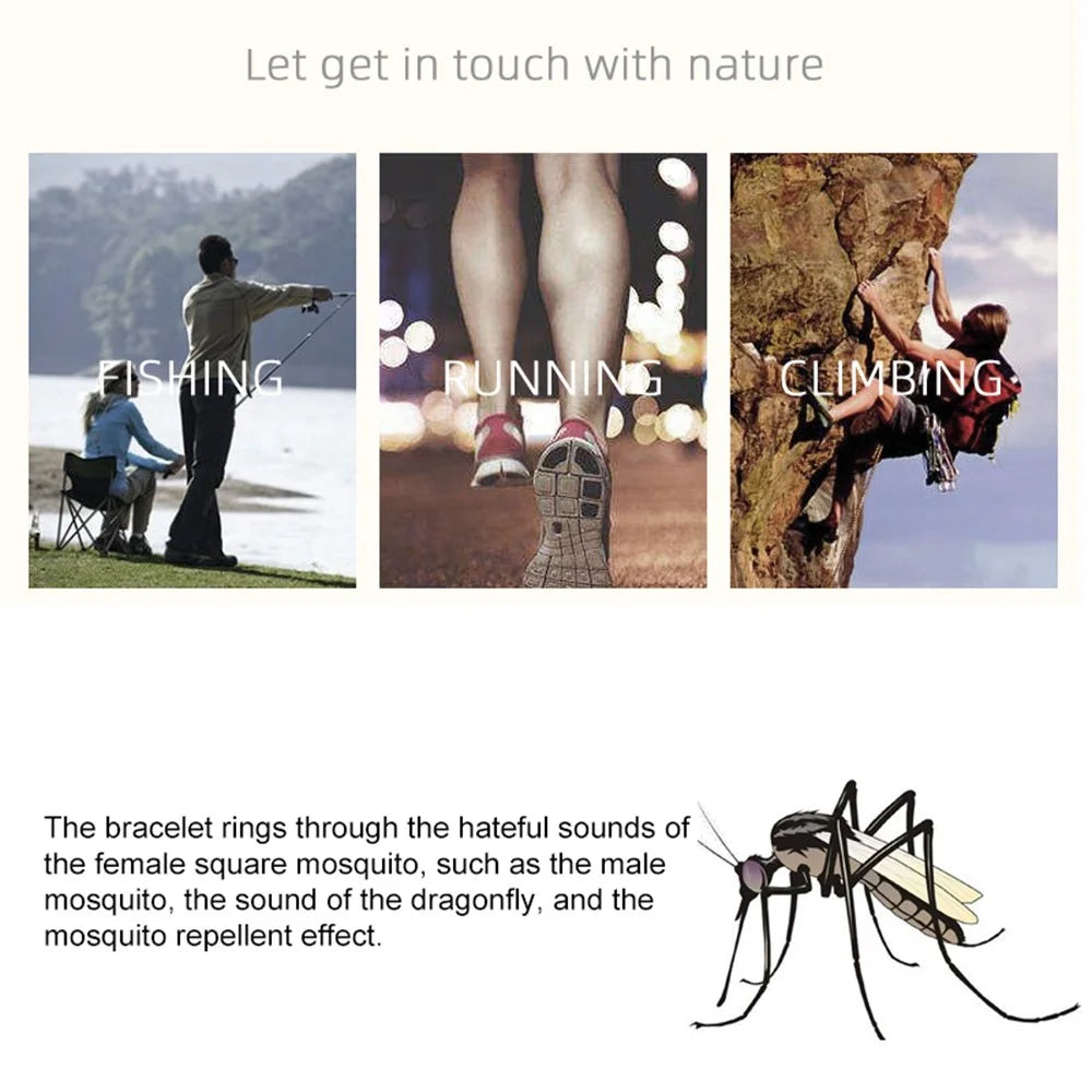 DIROSE F1 Pro Rechargeable Electronic Wristband Ultrasonic Mosquito Repellent Bracelet with Battery Display - White - 5