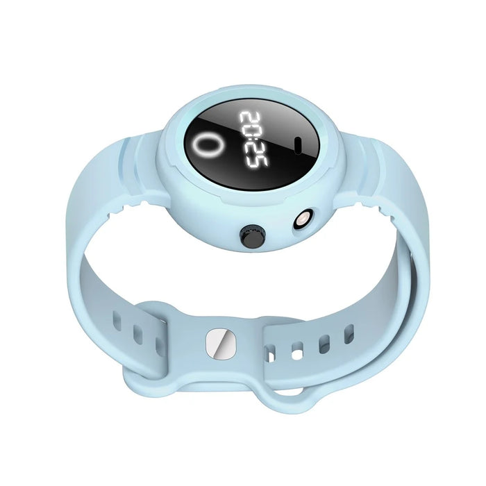 DIROSE F2 Touch Screen Electronic Smart Wristband Ultrasonic Mosquito Repellent Bracelet with Flashlight - Sky Blue - 2