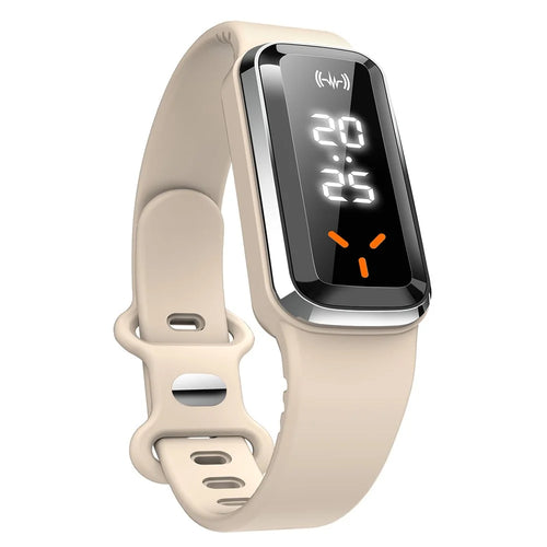 DIROSE F3 Pro Ultrasonic Mosquito Repellent Bracelet Sports Electronic Smart Wristband with Battery Display - White - 1