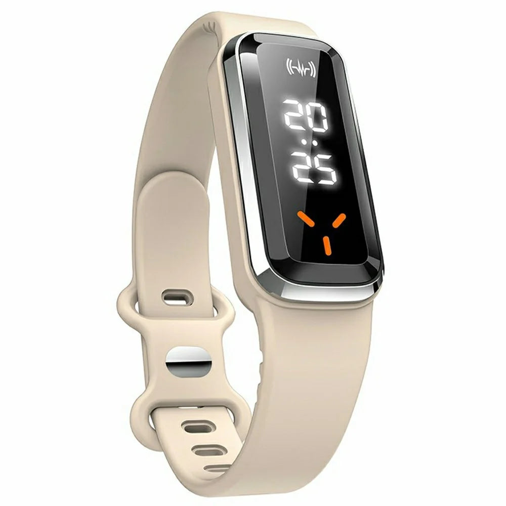 DIROSE F3 Max Wearable Ultrasonic Mosquito Repellent Bracelet Step Counter Sports Electronic Watch - White - 1