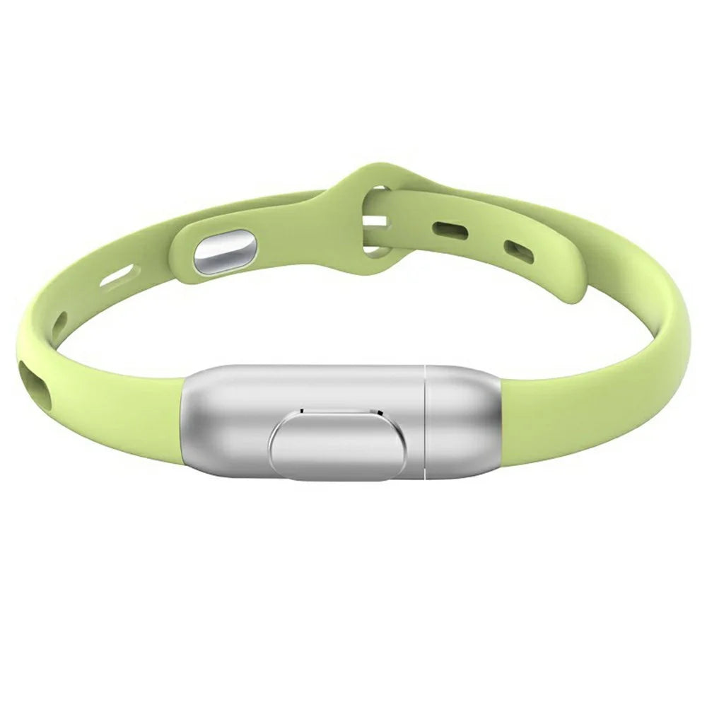 DIROSE F5 Essential Oil Mosquito Repellent Bracelet Insect Protection Silicone Wristband - Green - 2