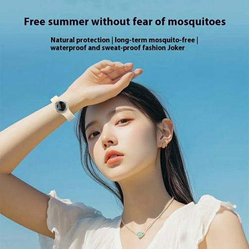 DIROSE K6 Essential Oil Mosquito Repellent Bracelet Insect Protection Wearable Aromatherapy Wristband - Beige - 2