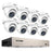 ZOSI 3K Lite Security Camera System AI Human Vehicle Detection Night Vision 8 1080P Cameras H.265+ 8CH DVR without HDD - White / US Plug - 1
