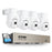 ZOSI 4Pcs 360 Degree PTZ 1080P Home Security Camera with 8CH DVR Built In 1TB HDD Human Vehicle Detection - UK Plug - 1