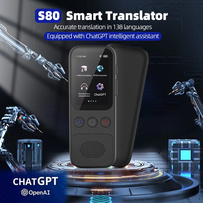 S80 AI Language Translator Photo Translation Voice to Text Offline Voice Translation Interpretation Device - 5