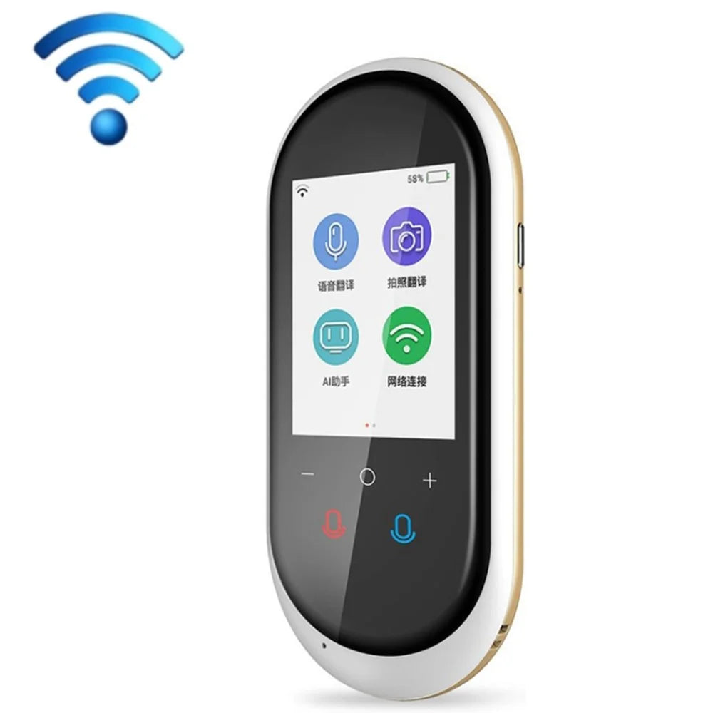 VORMOR T8 4G Offline Translation Device USB Rechargeable 106 Languages Instant AI Voice Translator with 2.4 Inch HD Screen - White - 2