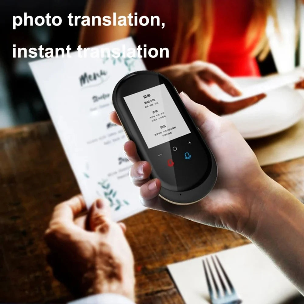 VORMOR T8 4G Offline Translation Device USB Rechargeable 106 Languages Instant AI Voice Translator with 2.4 Inch HD Screen - White - 6
