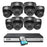 ZOSI 8Pcs Human Detection 100ft Night Vision 4MP Weatherproof PoE IP Security Cameras + 16CH 4K NVR with 4TB HDD - Black / UK Plug - 1