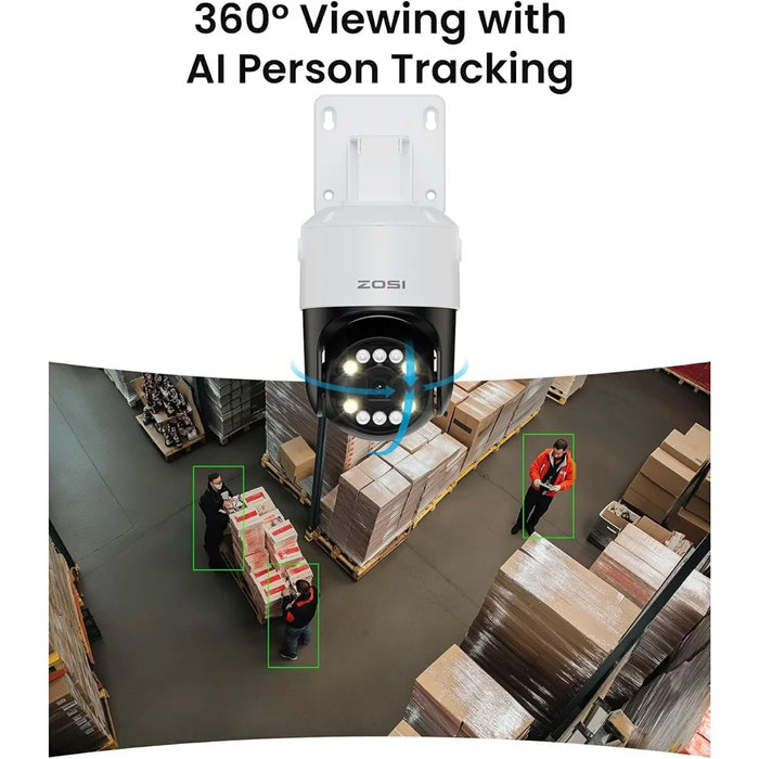 ZOSI 20Pcs Auto Human Tracking Face Vehicle Detection 8MP PoE Security Cameras + 32CH 4K NVR with 8TB HDD - UK Plug - 3