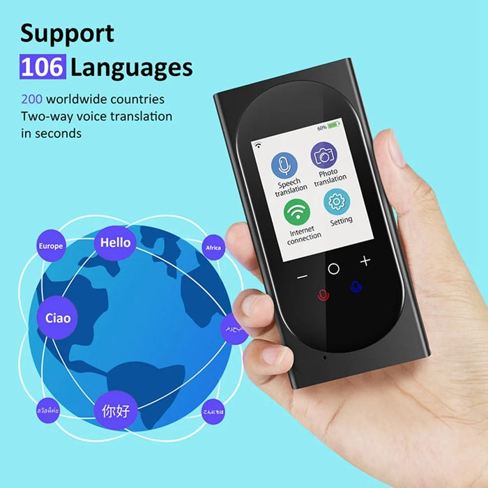 VORMOR T10 4G Offline Language Translation Device USB Rechargeable 106 Languages Instant Two Way AI Voice Translator with 2.4 Inch HD Screen - 7