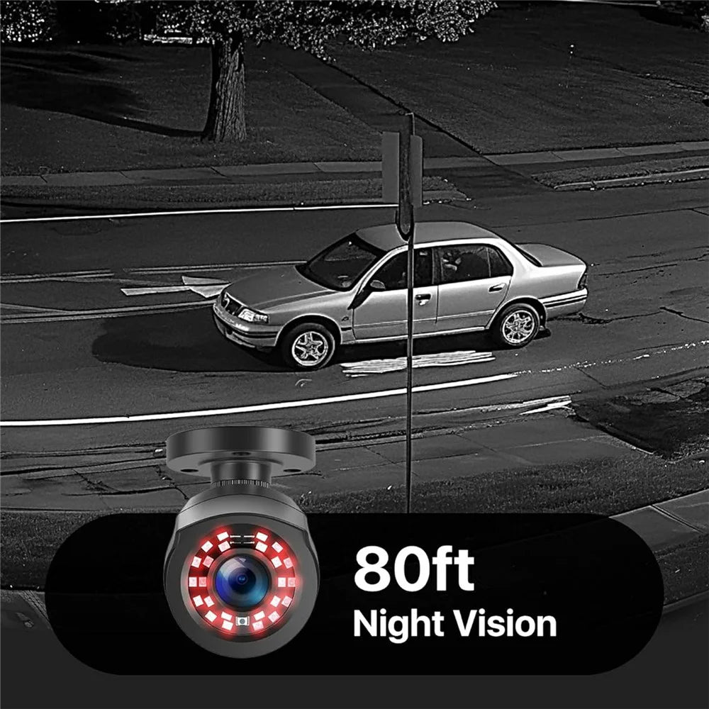 ZOSI 16CH 3K Lite DVR with 2TB HDD + 12Pcs AI Human Vehicle Detection Night Vision Remote Access H.265+ 1080P Cameras - UK Plug - 3