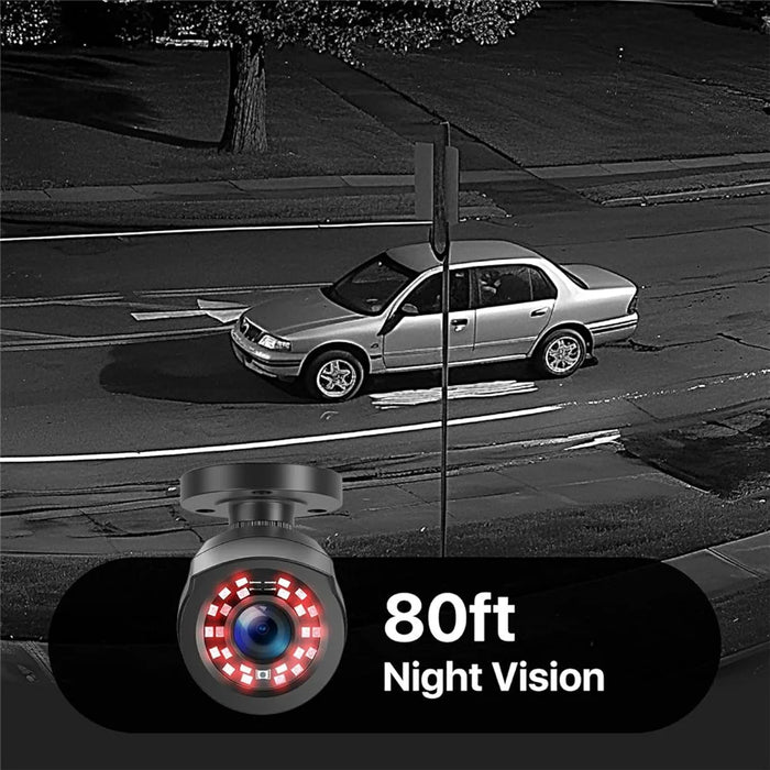 ZOSI 16Pcs Home Business AI Human Vehicle Detection Night Vision 1080P CCTV Cameras + 16CH DVR with 2TB HDD - AU Plug - 2