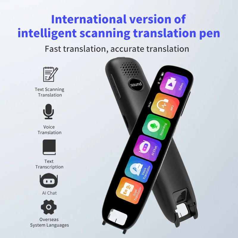 A27S 4.24 Inch Intelligent Scanning Translation Pen 113 Languages Smart Voice Translator, 1+8GB - 2