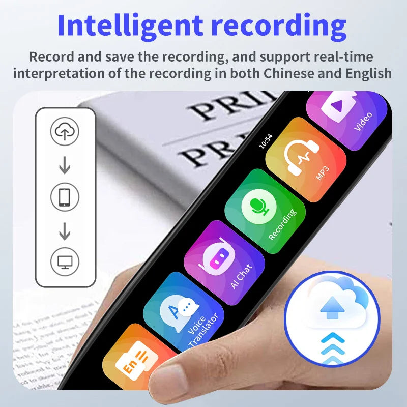 A27S 4.24 Inch Intelligent Scanning Translation Pen 113 Languages Smart Voice Translator, 1+8GB - 4