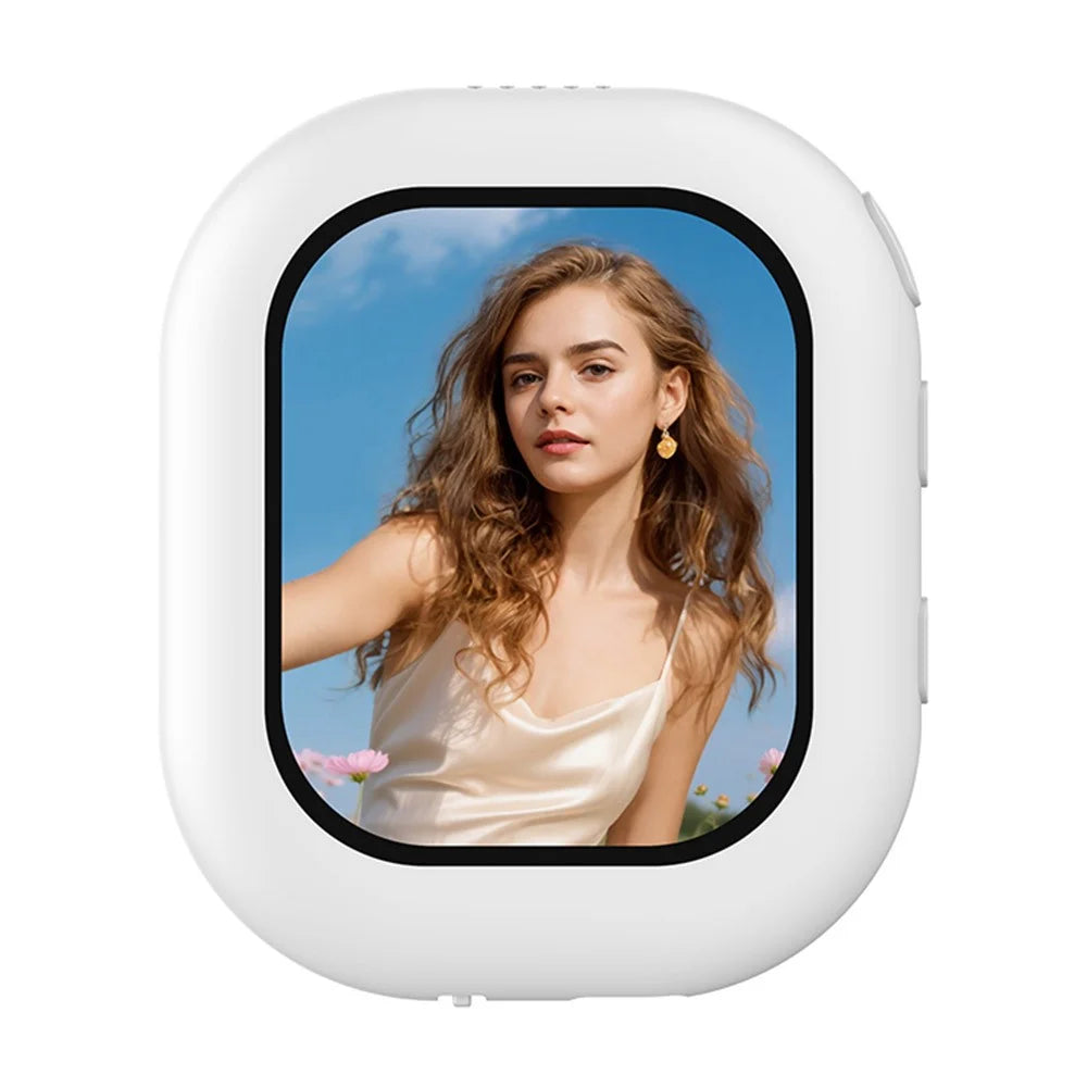 T3 Magnetic Selfie Monitor Screen for Smartphones 2.01 inch Wireless Display Rear Camera Screen Mirroring - White - 1