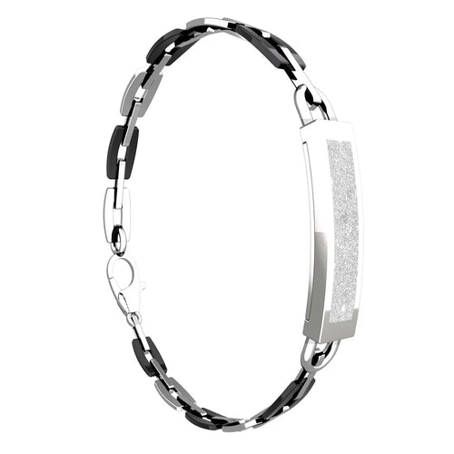SY3 Health Monitoring Smart Bracelet Multifunctional Heart Rate Blood Oxygen Tracker Waterproof Fitness Band - Cross Buckle / Black+White - 1