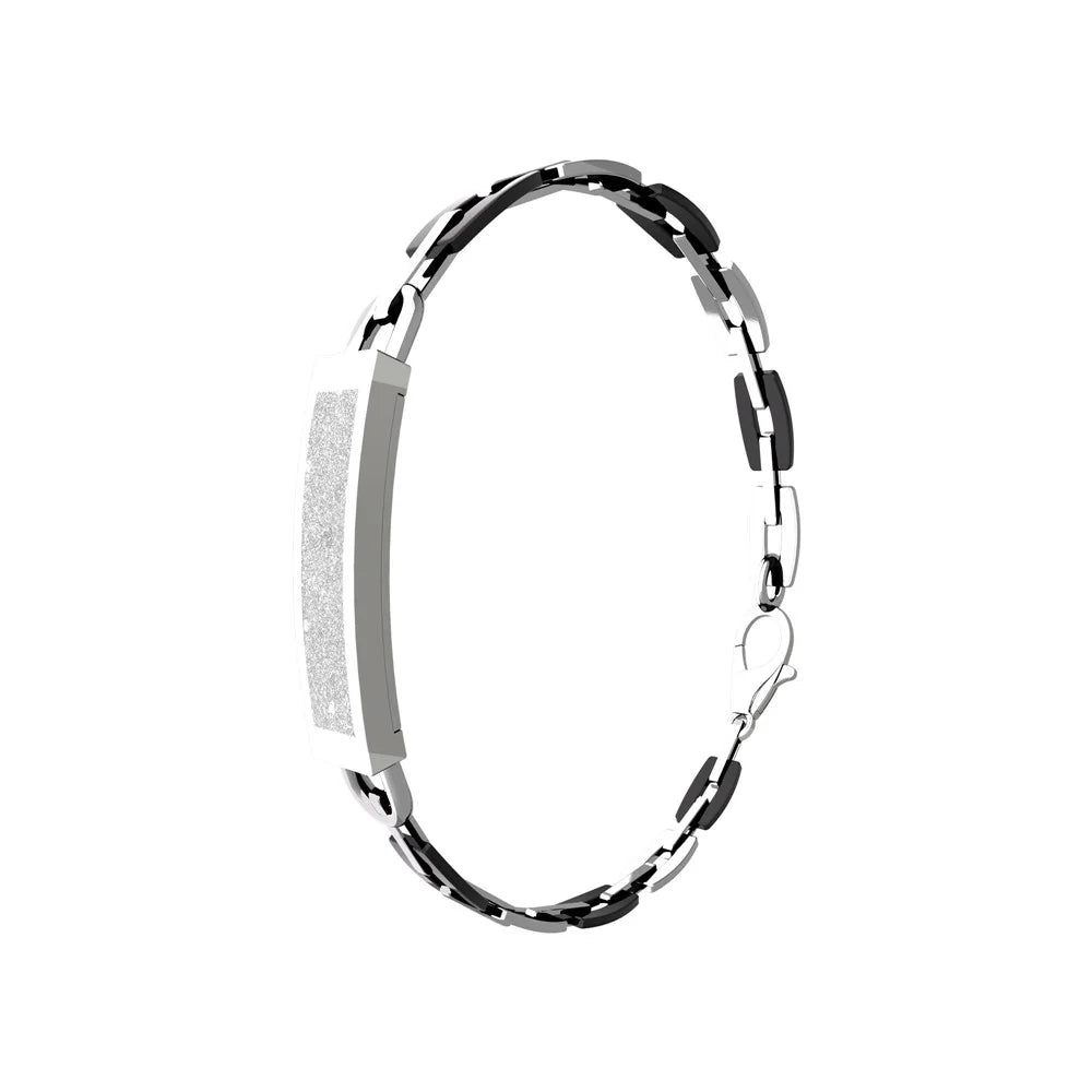 SY3 Health Monitoring Smart Bracelet Multifunctional Heart Rate Blood Oxygen Tracker Waterproof Fitness Band - Cross Buckle / Black+White - 3
