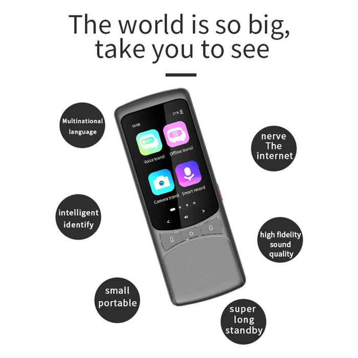 Z3 4G Multilingual Translator Device Portable Photo Translation Machine Instant Language Translator - Grey - 6