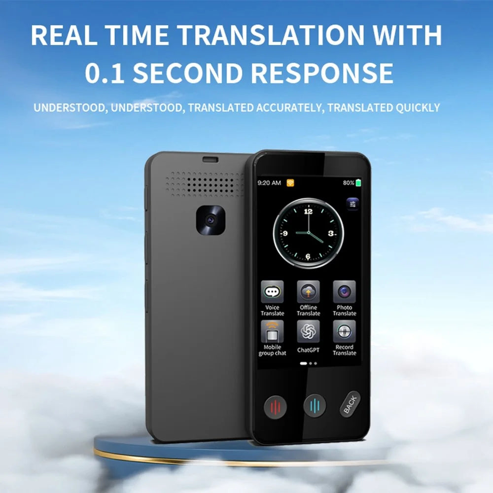 F13 Intelligent Voice Translator Offline Real-Time Translation Device for Travel Oral Language Learning - Black - 5