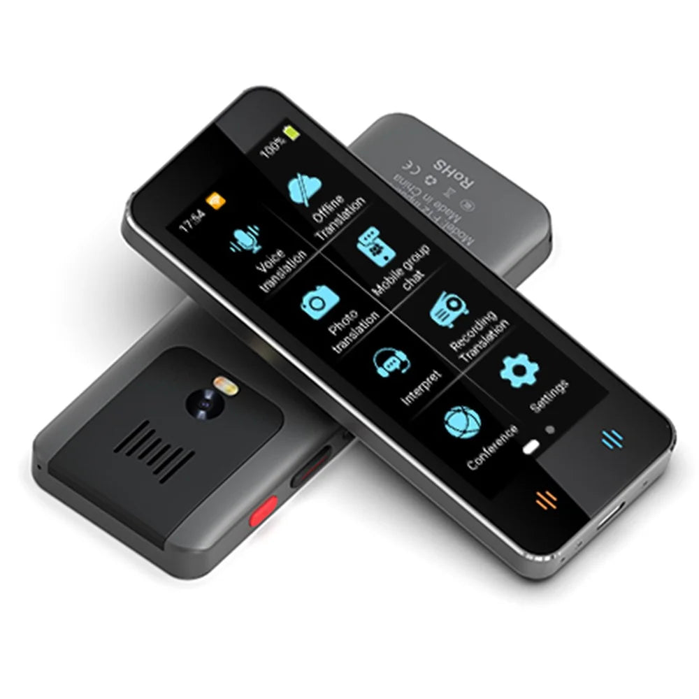 F12 Intelligent Voice Translator Real-Time Multilingual Translation Device with Recording Photo Translation Functions - Black - 2