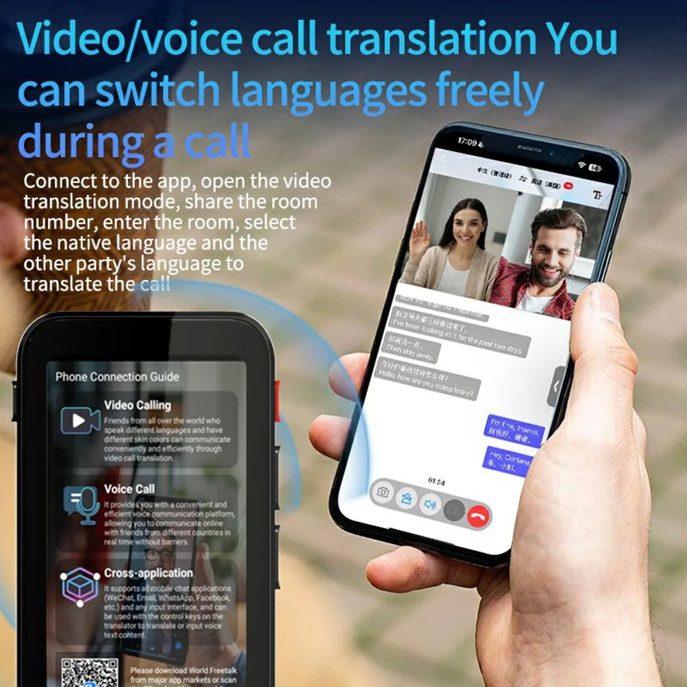 F19 AI Simultaneous Translator Multilingual Real-Time Translation Device for Office Meetings Travel - 4