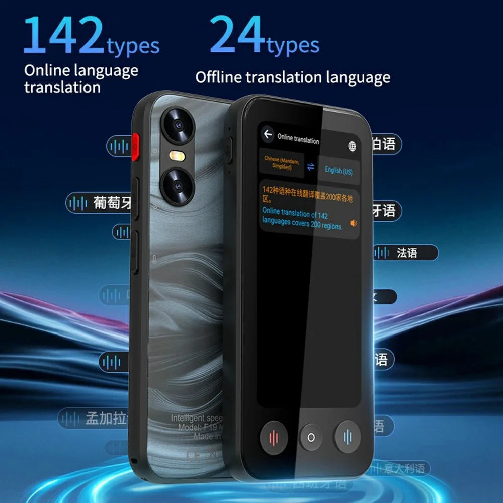 F19 AI Simultaneous Translator Multilingual Real-Time Translation Device for Office Meetings Travel - 6