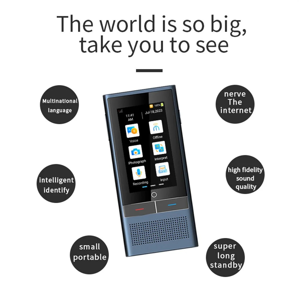 Z6 4G Smart Voice Translator Supporting 138 Languages Two-Way Simultaneous Interpretation Device - 3