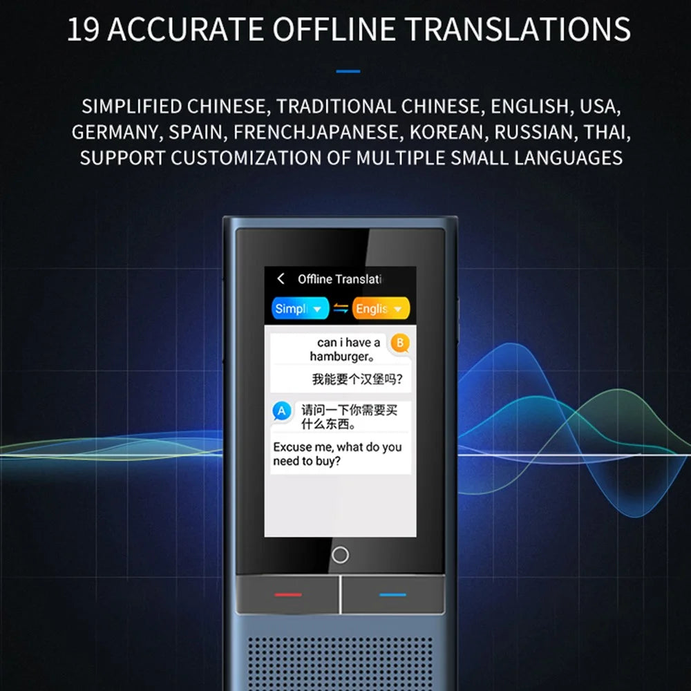 Z6 4G Smart Voice Translator Supporting 138 Languages Two-Way Simultaneous Interpretation Device - 7