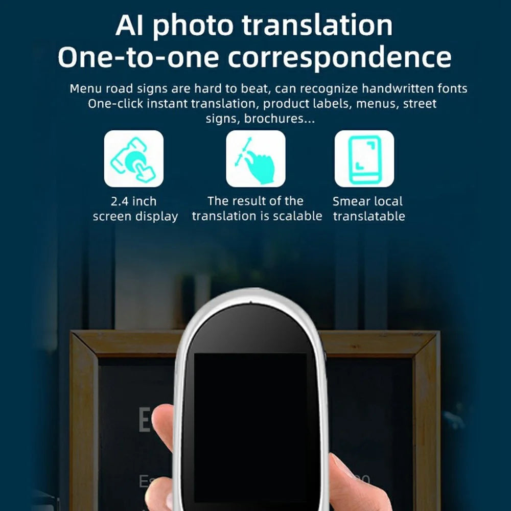 F1A Offline Translator Smart Photo  /  Simultaneous Translator Pen 2.4 inch HD Screen Multi-Language Translation Stick - White - 3