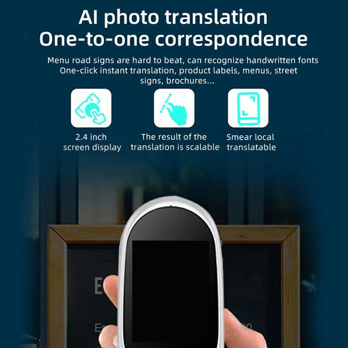 F1A Offline Translator Smart Photo  /  Simultaneous Translator Pen 2.4 inch HD Screen Multi-Language Translation Stick - White - 3