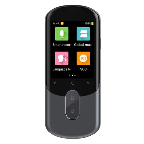 F4A Offline Translator Device 139 Languages Voice Translation  /  Photo Translation  /  Audio Recording for English Speaking Training - Black - 1