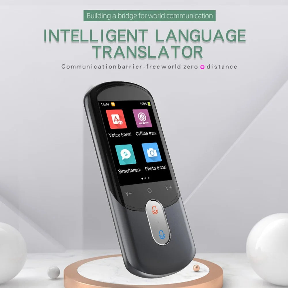 F4A Offline Translator Device 139 Languages Voice Translation  /  Photo Translation  /  Audio Recording for English Speaking Training - Black - 4