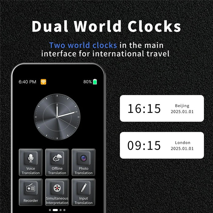 D1 4.0 Inch Display Smart Translator Device 1+16G AI Voice Photo Translation for Travel / Business Offline - 6