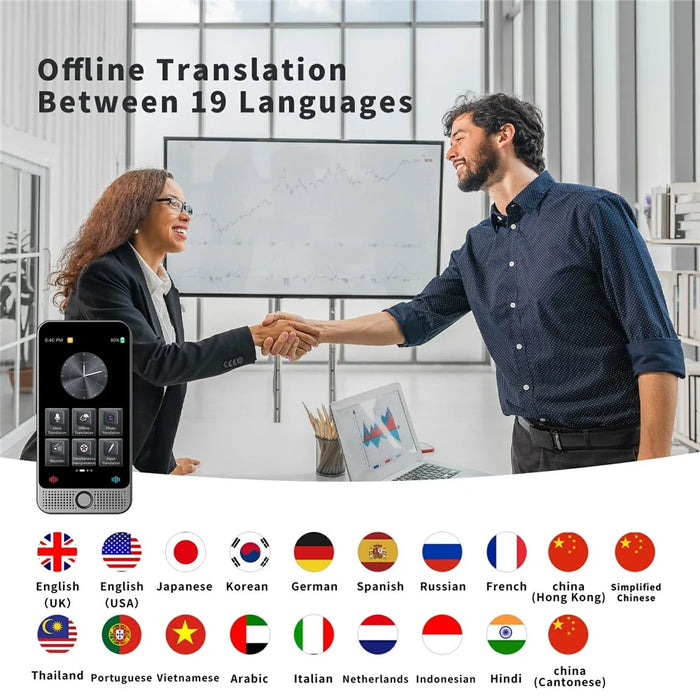 D1 4.0 Inch Display Smart Translator Device 1+16G AI Voice Photo Translation for Travel / Business Offline - 7
