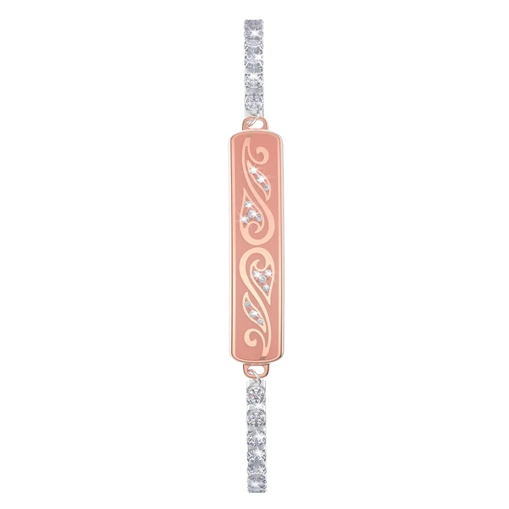 MX06 Smart Bracelet Health Tracker Heart Rate Blood Oxygen IP68 Waterproof Sleep Monitor for Women Fitness - Rose Gold - 2