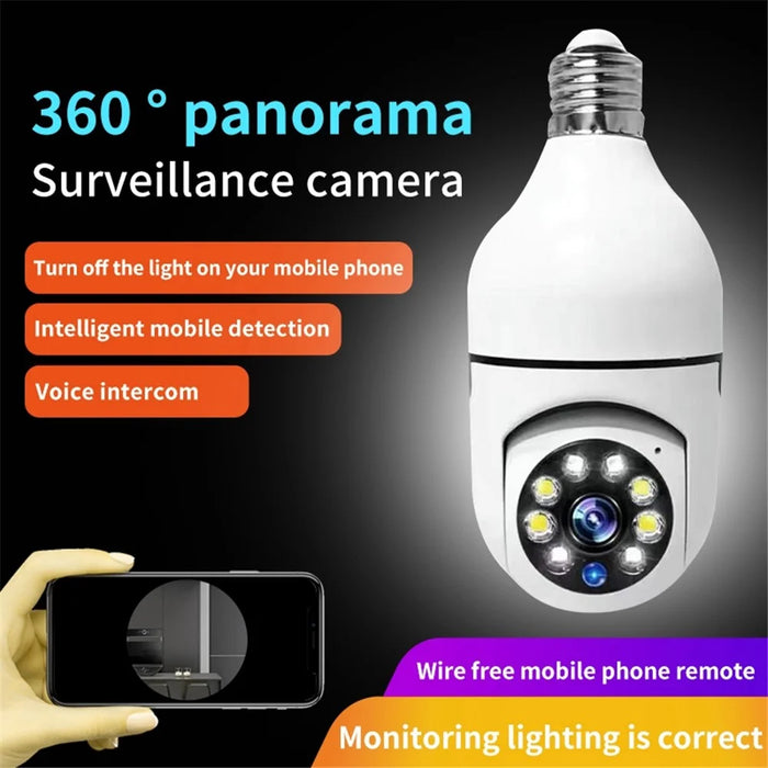 XY-3120S Bulb Shape IP Camera Wireless 2.4G / 4G WiFi Home Security Camera Two-Way Voice Call Webcam Support HD 360-Degree Panoramic Rotation - 4