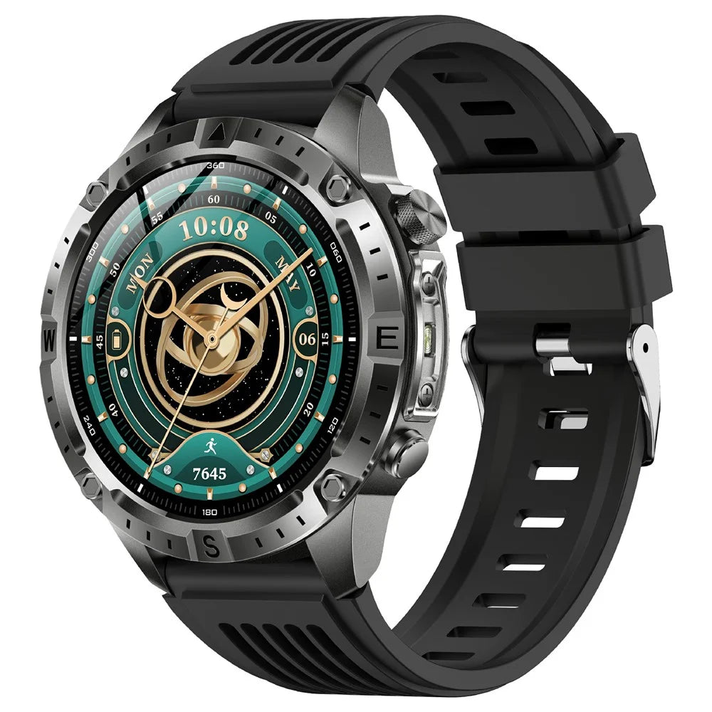 Y102 1.43 Inch AMOLED Screen Smart Watch GPS Positioning Bluetooth-compatible Call Health Monitor Waterproof Fitness Tracker - Black - 1