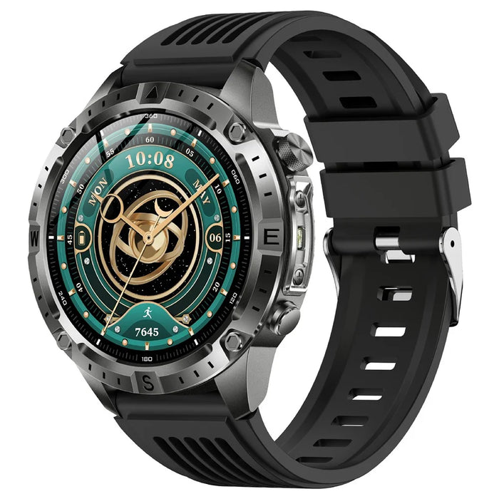 Y102 1.43 Inch AMOLED Screen Smart Watch GPS Positioning Bluetooth-compatible Call Health Monitor Waterproof Fitness Tracker - Black - 1