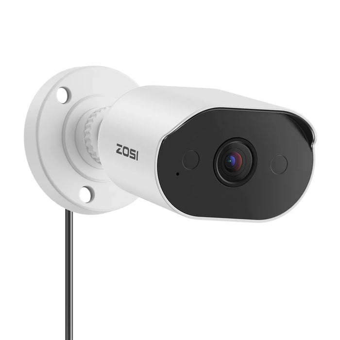 ZOSI 1080P 2MP Add-on Security Camera Compatible with Zosi ZR08VU  /  ZR08VN  /  ZR08JN  /  ZR16FK DVR IP66 Weatherproof Night Vision AI Human Vehicle Detection Safety Camera - White - 2