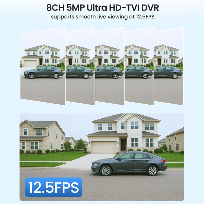 ZOSI 5MP 3K PTZ Security Camera Compatible with Zosi 5MP  /  4K CCTV DVR 360 Degree Pan 90 Degree Tilt HD TVI Wired Outdoor Indoor 65ft Infrared Night Vision One Way Audio Safety Camera - 3