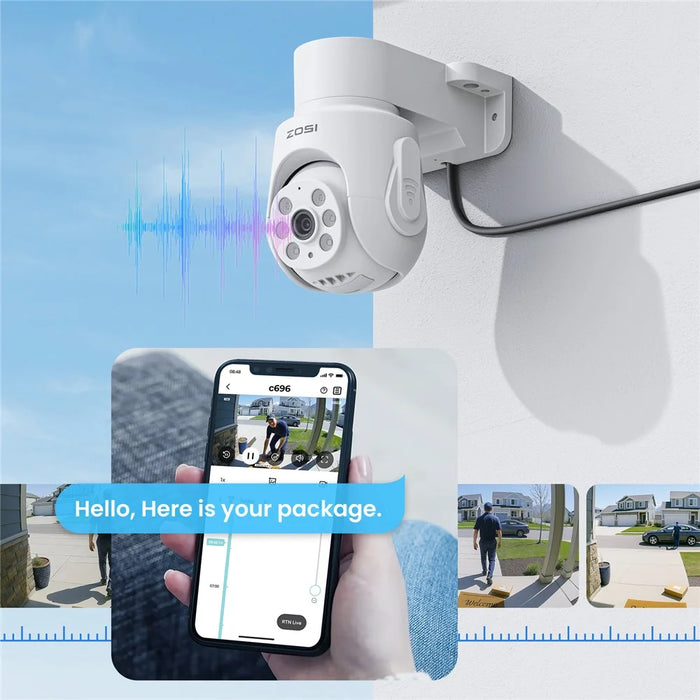 ZOSI 5MP 3K PTZ Security Camera Compatible with Zosi 5MP  /  4K CCTV DVR 360 Degree Pan 90 Degree Tilt HD TVI Wired Outdoor Indoor 65ft Infrared Night Vision One Way Audio Safety Camera - 7