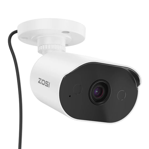 ZOSI 5MP 3K Security Camera Compatible with Zosi DVR ZR08VU / ZR08VN / ZR08JN / ZR16FK 80ft Night Vision AI Person Vehicle Detection IP66 Waterproof Camera for Indoor Outdoor - White - 1